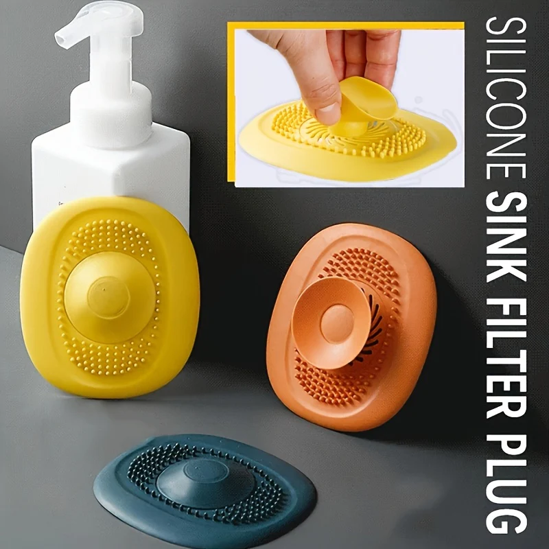 4pcs Ultra Fast Drain Set 4pcs Ultra Fast Silicone Floor Drain Set | Bathroom Accessories, Water Free, Easy Cleaning, with Hairball Catcher, Bath Plug, Sink Filter and Filter - Drain, Tap, Shower, Home and Garden Accessories